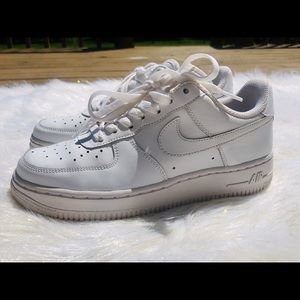 🛑 **On Hold for Katy**  White Nike Air Force 1s